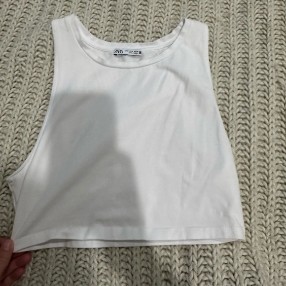High neck Zara white crop top - Picture 1 of 2